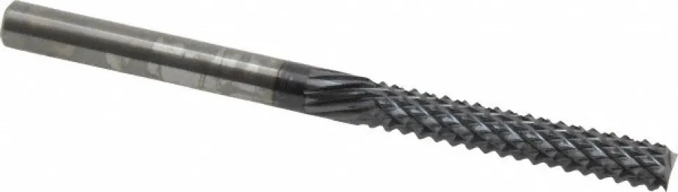 Diamond-Pattern Router Bit: 1/4" Dia, 1-1/2" LOC, 1/4" Shank Dia, End Mill End