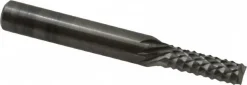 Diamond-Pattern Router Bit: 3/16" Dia, 5/8" LOC, 1/4" Shank Dia, End Mill End