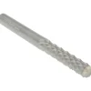 Diamond-Pattern Router Bit: 1/4" Dia, 1-1/8" LOC, 1/4" Shank Dia, Plain (No) End