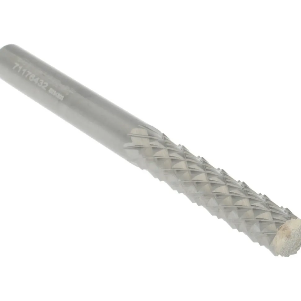 Diamond-Pattern Router Bit: 1/4" Dia, 1-1/8" LOC, 1/4" Shank Dia, Plain (No) End