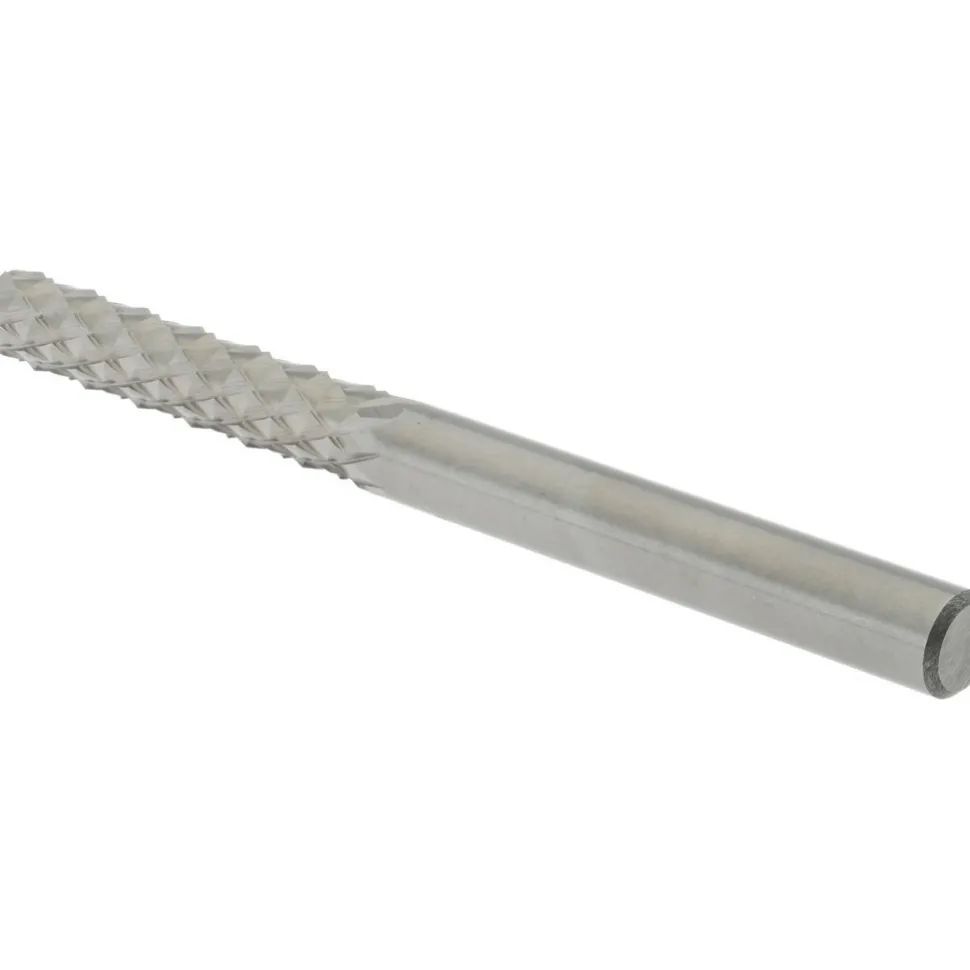 Diamond-Pattern Router Bit: 1/4" Dia, 1-1/8" LOC, 1/4" Shank Dia, Plain (No) End