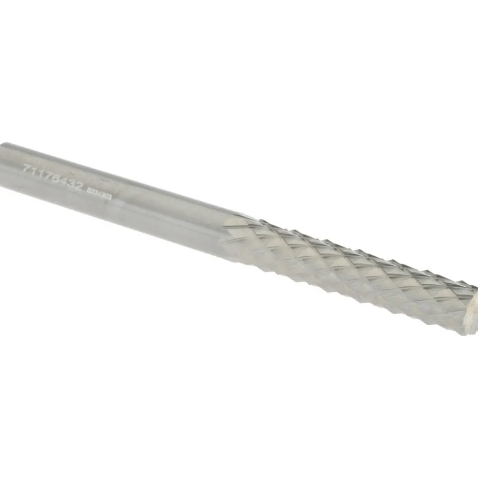 Diamond-Pattern Router Bit: 1/4" Dia, 1-1/8" LOC, 1/4" Shank Dia, Plain (No) End