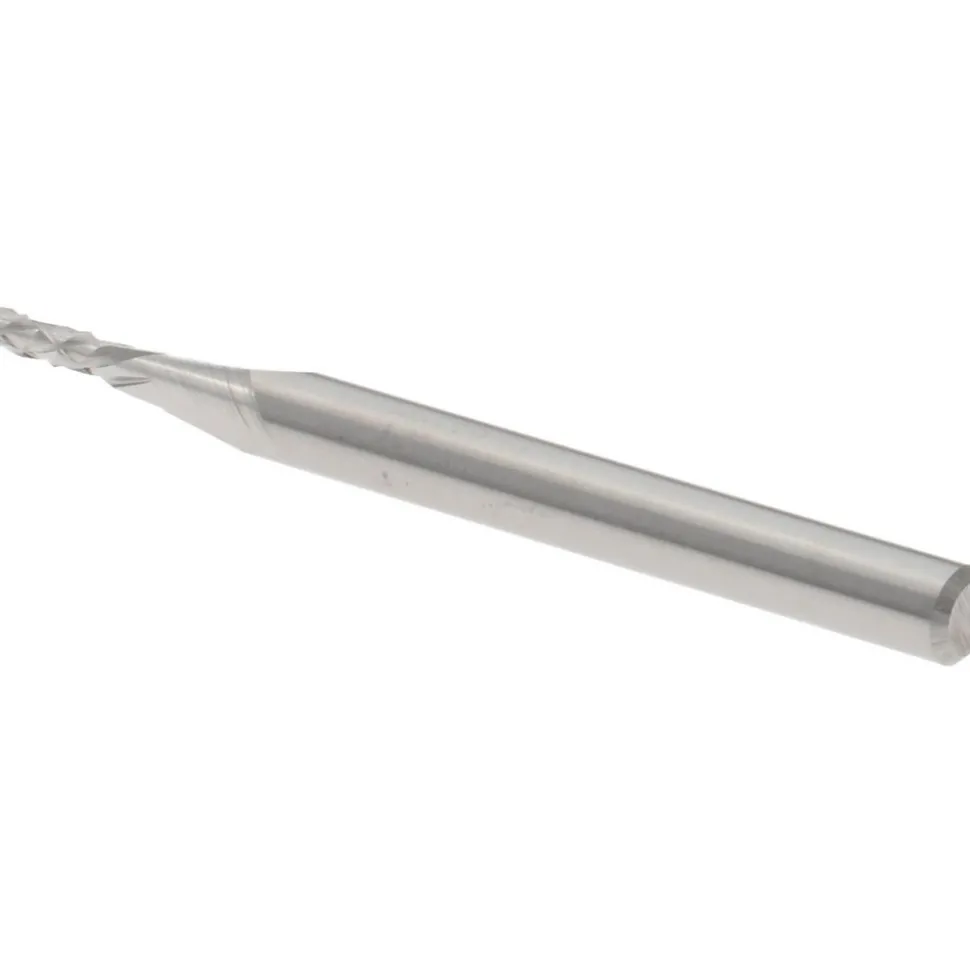 Diamond-Pattern Router Bit: 1/16" Dia, 3/16" LOC, 1/8" Shank Dia, End Mill End
