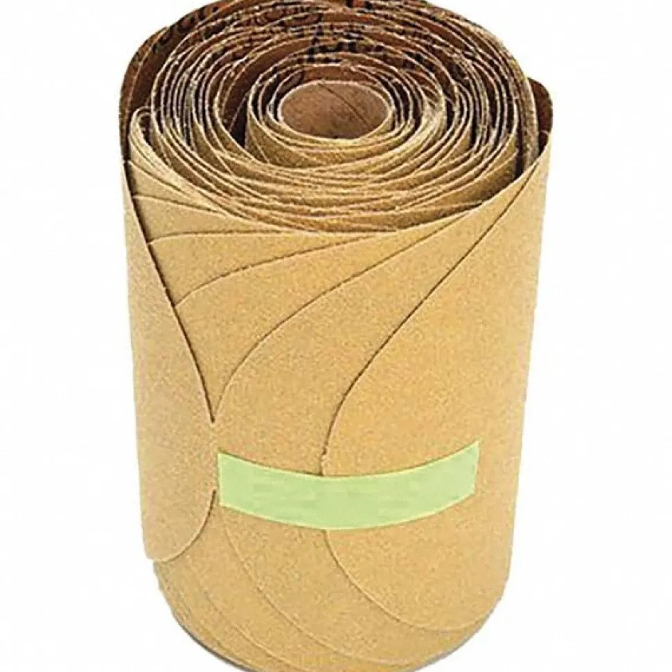6" Dia PSA Disc Roll: 80 Grit, Aluminum Oxide