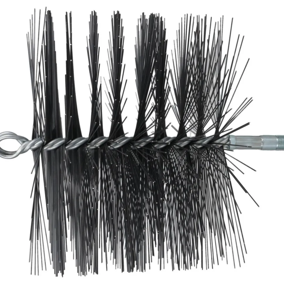 8" Dia Round, Tempered Steel Wire Chimney Brush