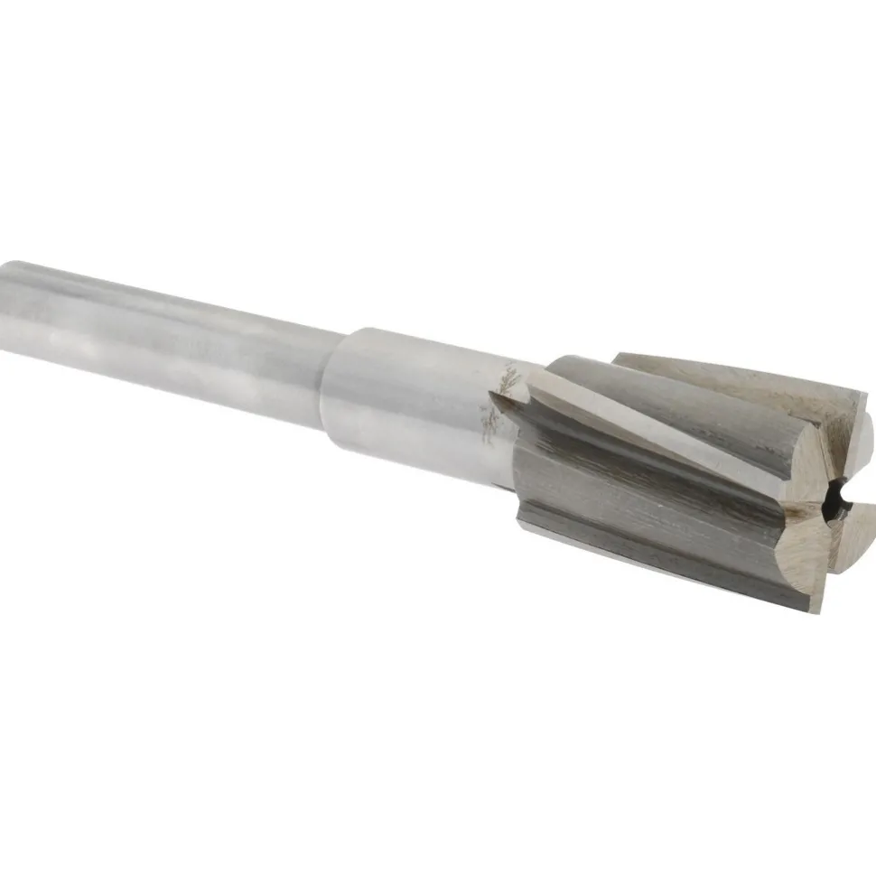 1" Dia, 1/2" Shank, Dia, 4 Flutes, Straight Shank, Interchangeable Pilot Counterbore