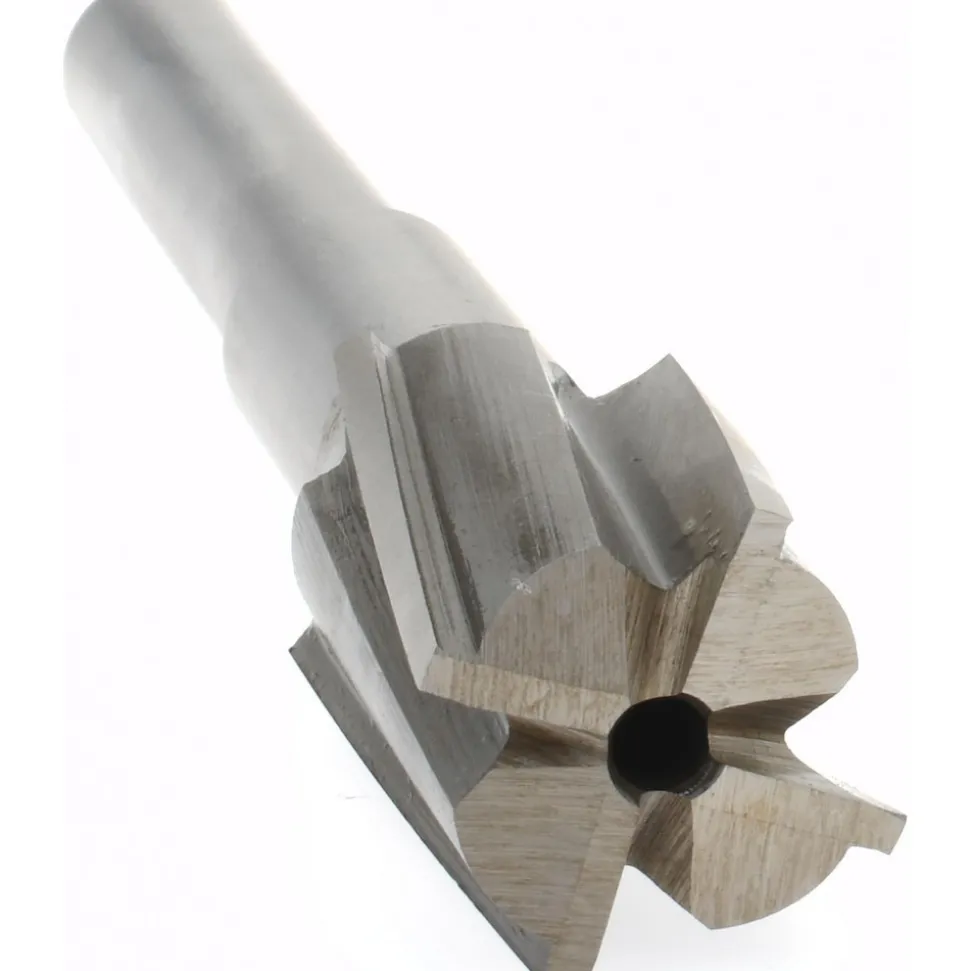1" Dia, 1/2" Shank, Dia, 4 Flutes, Straight Shank, Interchangeable Pilot Counterbore