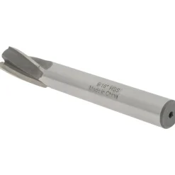 9/16" Dia, 1/2" Shank, Dia, 3 Flutes, Straight Shank, Interchangeable Pilot Counterbore