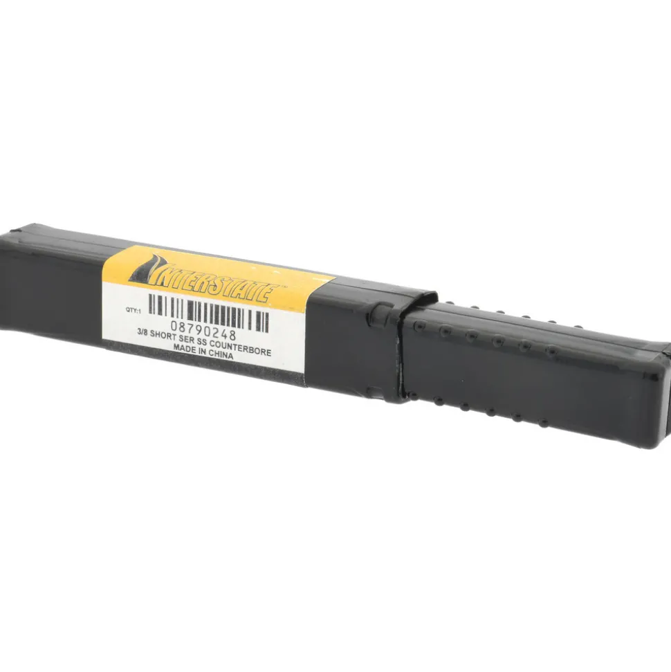 3/8" Dia, 5/16" Shank, Dia, 3 Flutes, Straight Shank, Interchangeable Pilot Counterbore