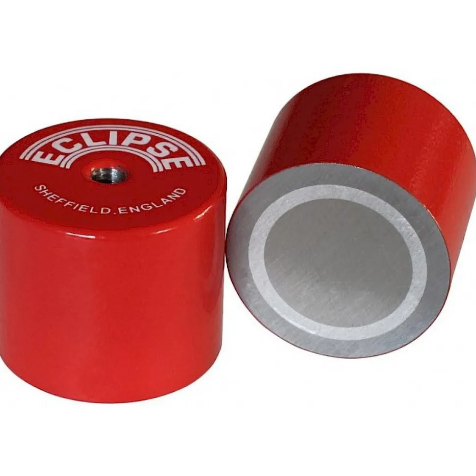 11/16" Dia, 10-32 Thread, 3 Lb Average Pull Force, Mild Steel, Alnico Pot Magnets