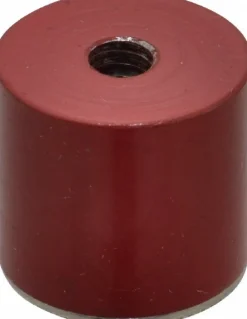 13/16" Dia, 1/4-20 Thread, 10 Lb Average Pull Force, Nickel Chrome Plated Alnico Pot Magnets