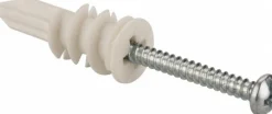1/4" Dia x 1-1/4" OAL, #6 to #8 Screw, Thermoplastic Alloy Self Drilling Drywall & Hollow Wall Anchor