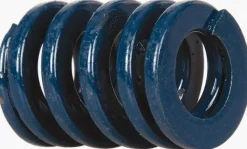 Die Spring: 3/4" Hole Dia, 3/8" Rod Dia, 1" Free Length, Blue