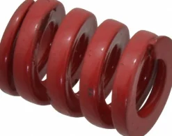 Die Spring: 3/4" Hole Dia, 3/8" Rod Dia, 1" Free Length, Red
