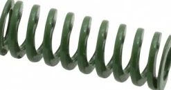 Die Spring: 3/8" Hole Dia, 3/16" Rod Dia, 1" Free Length, Green