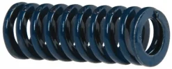Die Spring: 3/8" Hole Dia, 3/16" Rod Dia, 1" Free Length, Blue