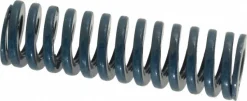 Die Spring: 3/4" Hole Dia, 3/8" Rod Dia, 2-1/2" Free Length, Blue