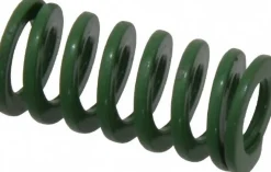 Die Spring: 1/2" Hole Dia, 9/32" Rod Dia, 1" Free Length, Green