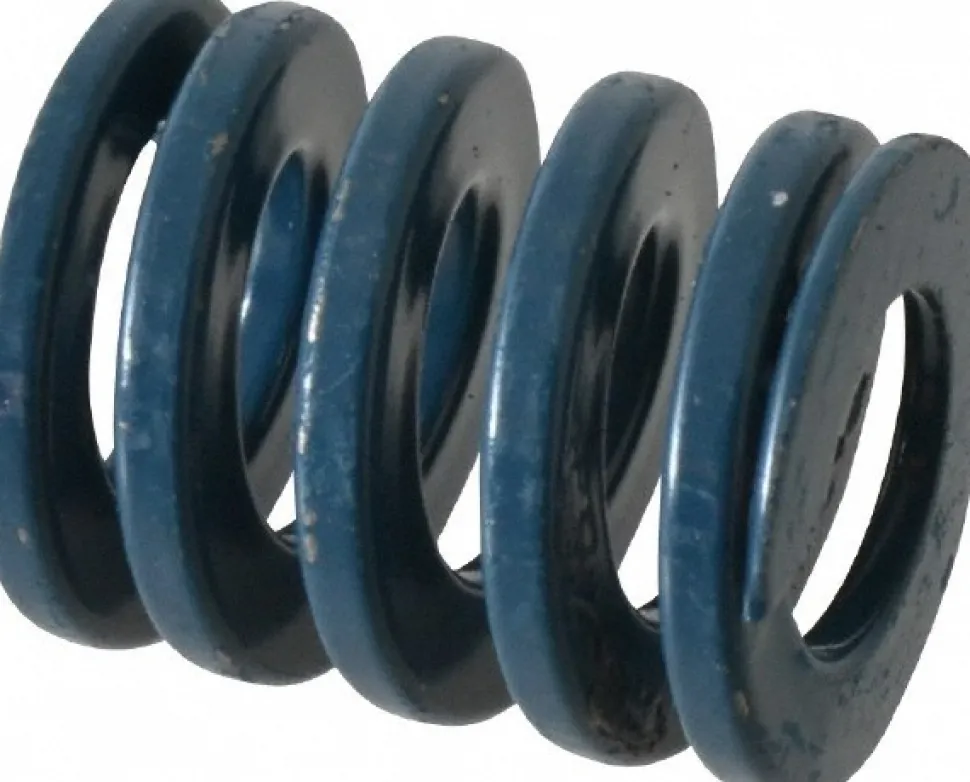 Die Spring: 1-1/4" Hole Dia, 5/8" Rod Dia, 1-1/2" Free Length, Blue