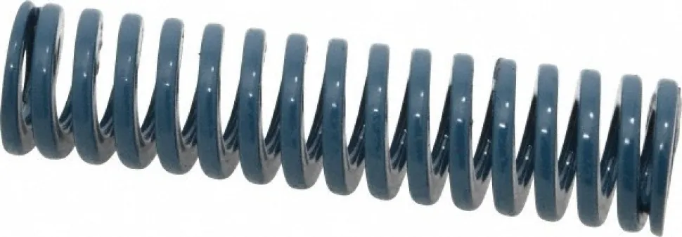 Die Spring: 3/4" Hole Dia, 3/8" Rod Dia, 3" Free Length, Blue