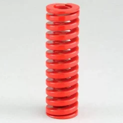 Die Spring: 3/4" Hole Dia, 3/8" Rod Dia, 1-1/2" Free Length, Red