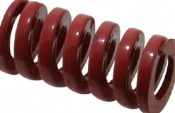 Die Spring: 3/4" Hole Dia, 3/8" Rod Dia, 1-1/2" Free Length, Red
