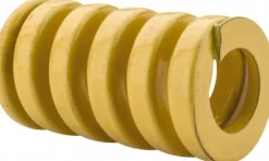 Die Spring: 3/4" Hole Dia, 3/8" Rod Dia, 1-1/4" Free Length, Yellow