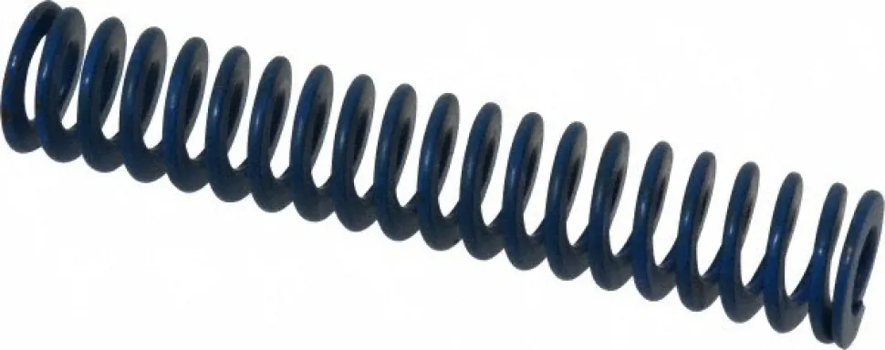 Die Spring: 3/4" Hole Dia, 3/8" Rod Dia, 4" Free Length, Blue
