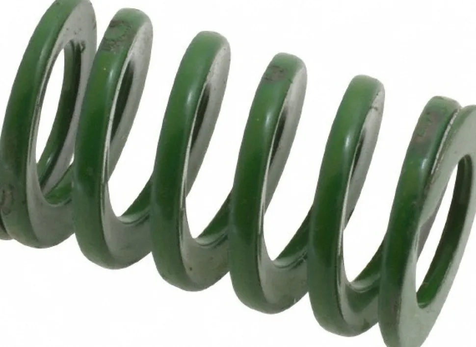 Die Spring: 5/8" Hole Dia, 11/32" Rod Dia, 1" Free Length, Green