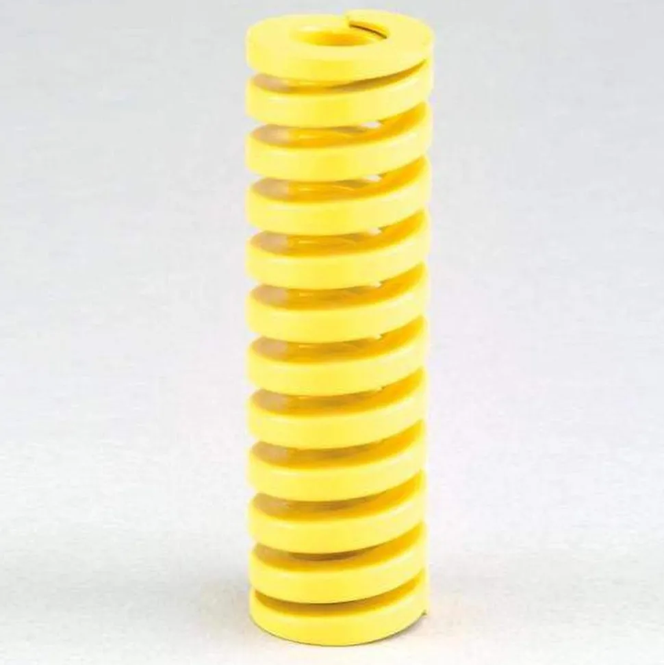 Die Spring: 2" Hole Dia, 1" Rod Dia, 2-1/2" Free Length, Yellow