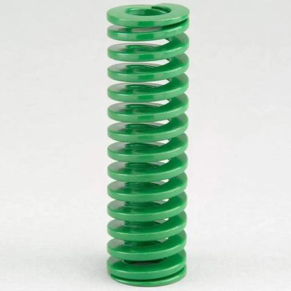 Die Spring: 3/4" Hole Dia, 3/8" Rod Dia, 2-1/2" Free Length, Green