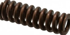 Die Spring: 1" Hole Dia, 1/2" Rod Dia, 3" Free Length, Gold