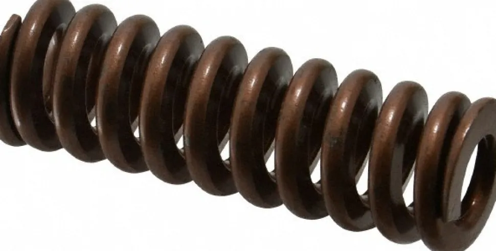 Die Spring: 1" Hole Dia, 1/2" Rod Dia, 3" Free Length, Gold