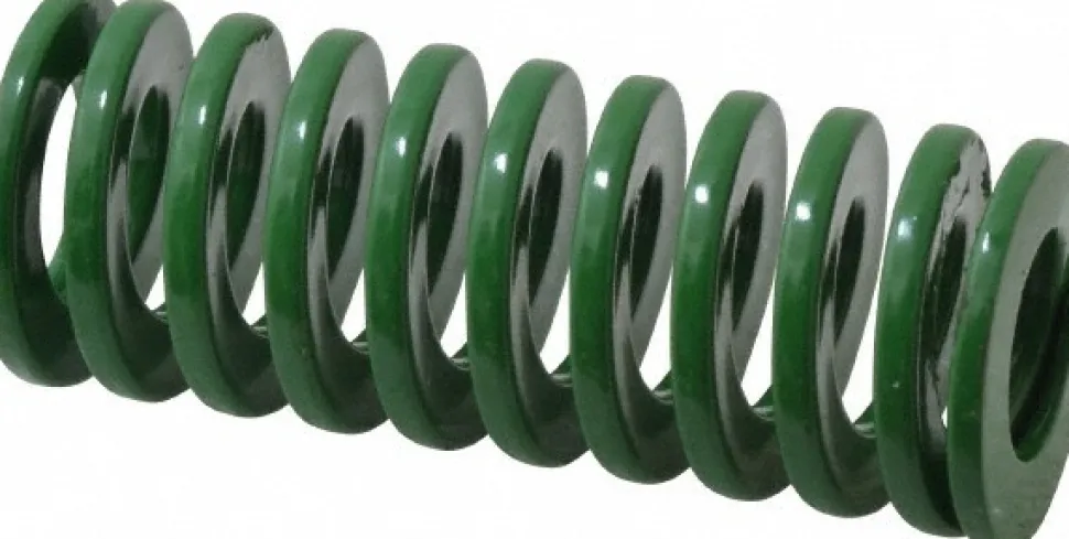 Die Spring: 1" Hole Dia, 1/2" Rod Dia, 2-1/2" Free Length, Green