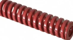 Die Spring: 3/4" Hole Dia, 3/8" Rod Dia, 3" Free Length, Red