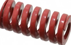 Die Spring: 1-1/4" Hole Dia, 5/8" Rod Dia, 2-1/2" Free Length, Red