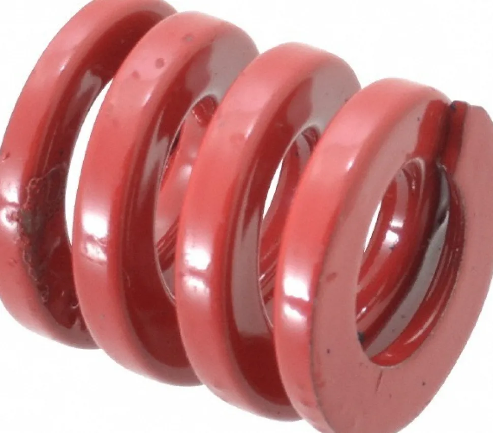 Die Spring: 1" Hole Dia, 1/2" Rod Dia, 1" Free Length, Red