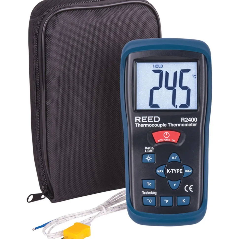Digital Thermometer & Probe: 2,000 ° F, K Thermocouple Sensor
