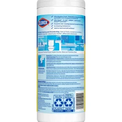 Disinfecting Wipes, Bleach Free Cleaning Wipes, 1-Ply, 7" x 8", Crisp Lemon, White