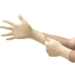 Disposable Gloves: Series Microflex Diamond Grip, Size Medium, 6.3000 mil, Latex, General Purpose, Powder-Free