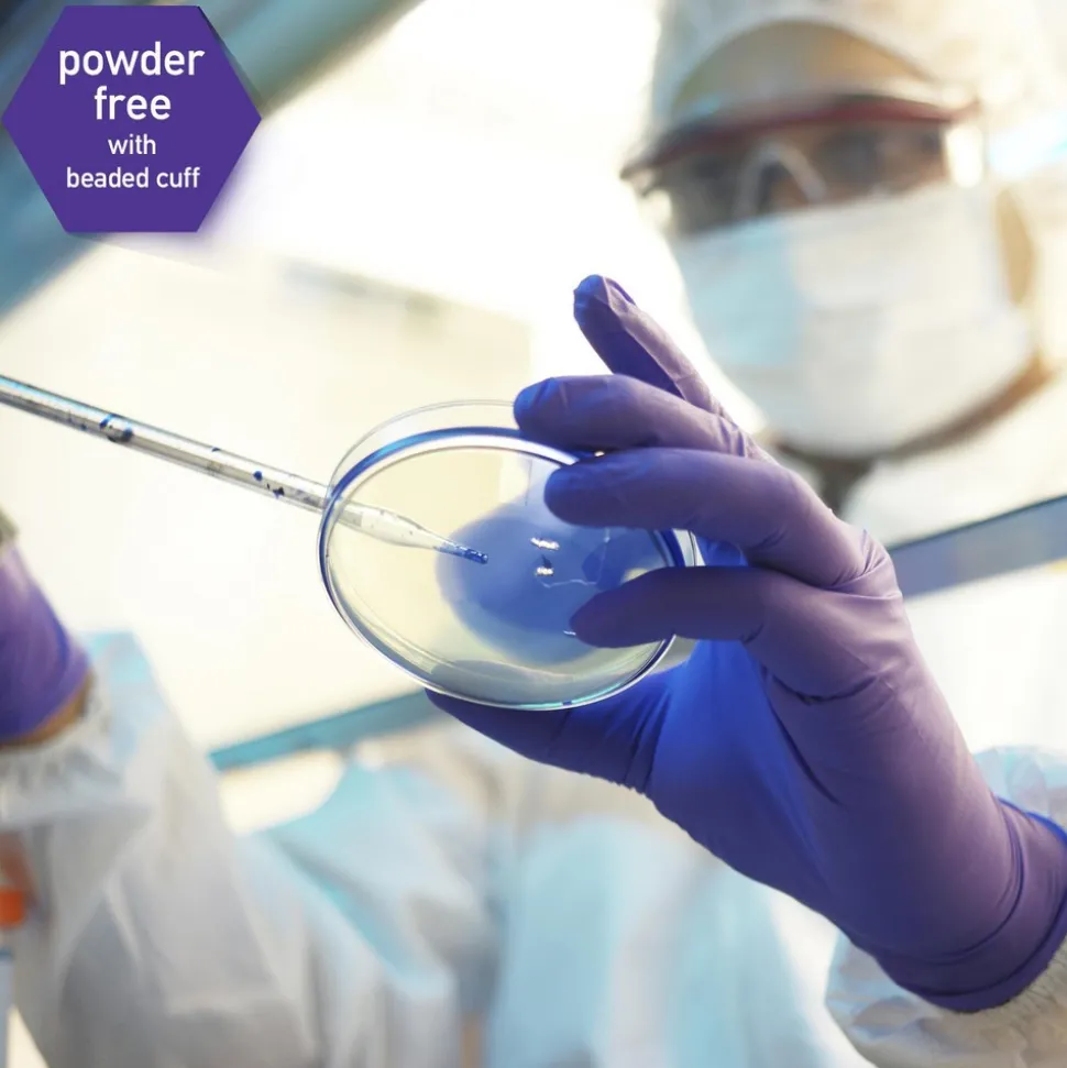 Disposable Gloves: Series Kimtech Purple Nitrile, Size Medium, 6.0000 mil, Nitrile, Medical, Powder-Free