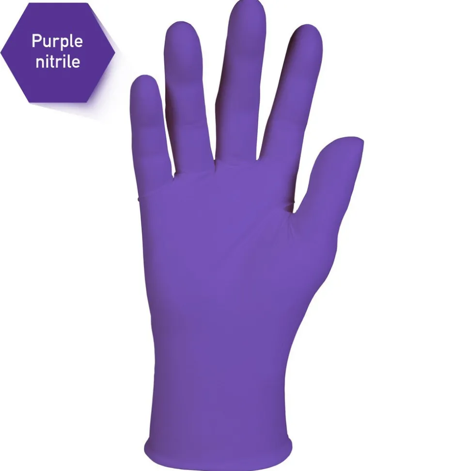 Disposable Gloves: Series Kimtech Purple Nitrile, Size Medium, 6.0000 mil, Nitrile, Medical, Powder-Free
