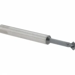 Double Angle Milling Cutter: 90 °, 1/4" Cut Dia, 1/8" Cut Width, 1/4" Shank Dia, Solid Carbide