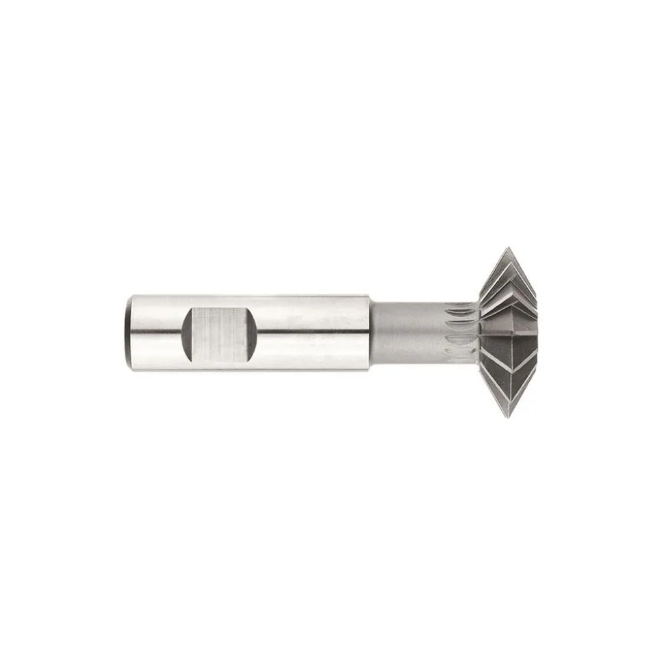 Double Angle Milling Cutter: 90 °, 3/4" Cut Dia, 1/4" Cut Width, 3/8" Shank Dia, High Speed Steel