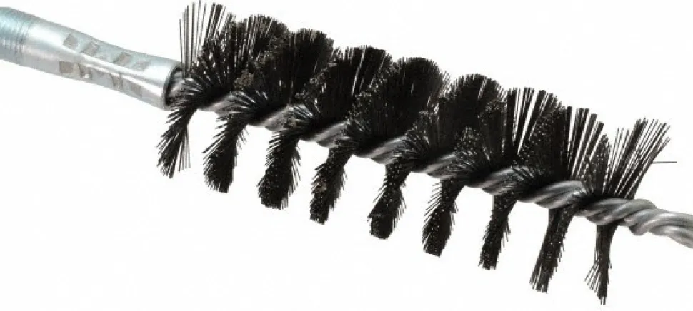 Double Stem/Single Spiral Flue Brush: 1-3/4" Dia, 7-1/2" OAL