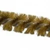 Double Stem/Single Spiral Tube Brush: 1/2" Dia, 6-1/4" OAL, Brass Bristles