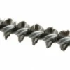 Double Stem/Single Spiral Tube Brush: 1/2" Dia, 6-1/4" OAL, Stainless Steel Bristles