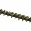 Double Stem/Single Spiral Tube Brush: 1/4" Dia, 4-1/2" OAL, Brass Bristles