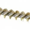 Double Stem/Single Spiral Tube Brush: 1/4" Dia, 4-1/2" OAL, Brass Bristles