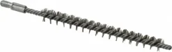 Double Stem/Single Spiral Tube Brush: 5/16" Dia, 4-1/2" OAL, Stainless Steel Bristles